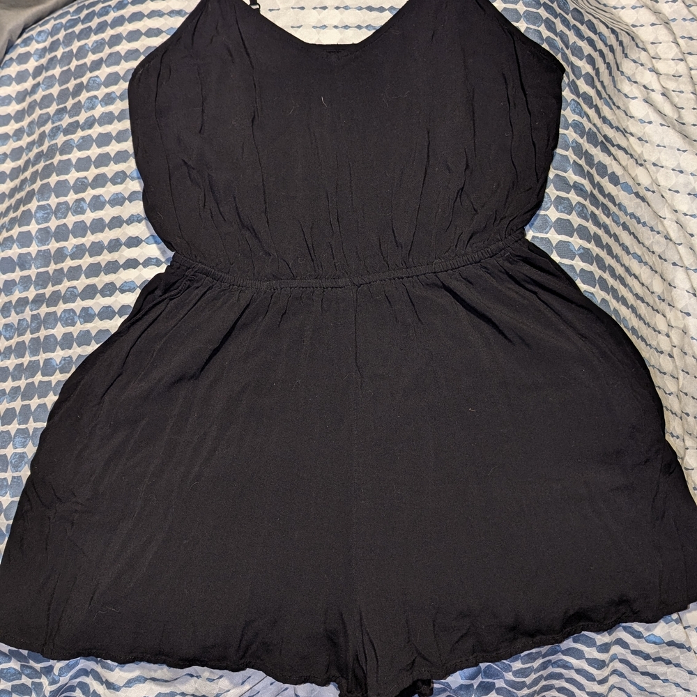 Divided Black Jumpsuit